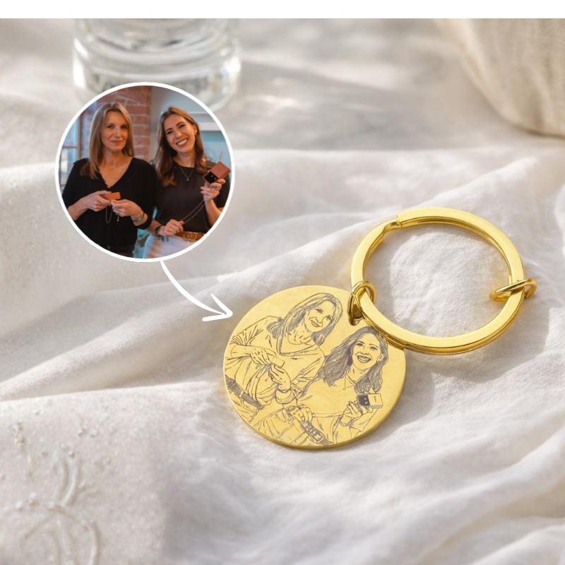 Everyday Personalised Engraved Circle Key Ring - INCLUDES ENGRAVING