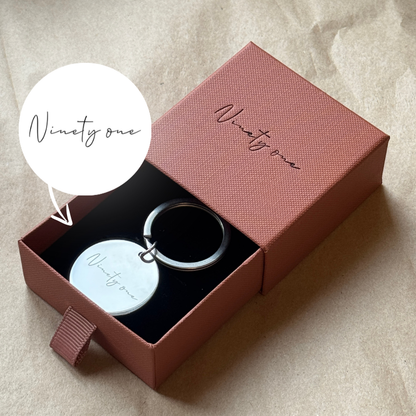 Everyday Personalised Engraved Circle Key Ring - INCLUDES ENGRAVING