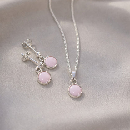 Signature Silver Stud Drop Earrings