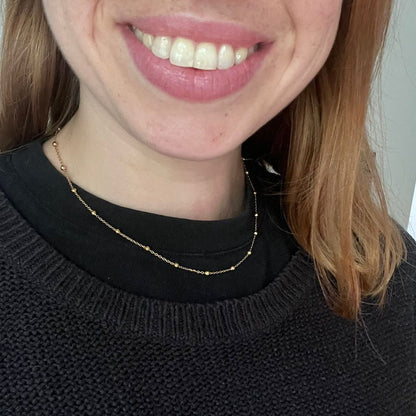 Everyday Gold Plated Stainless Steel Ball Chain Necklace