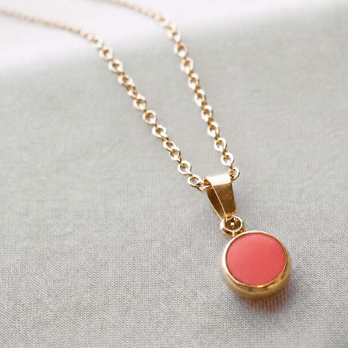 Everyday Gold Plated Stainless Steel Pendant Drop Necklace