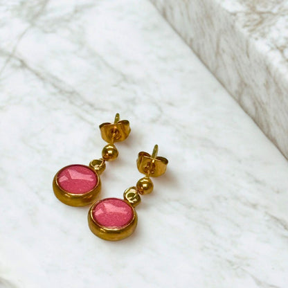Everyday Gold Plated Stainless Steel Stud Drop Earrings
