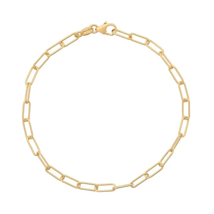 Luxe Gold Paperclip Chain Bracelet