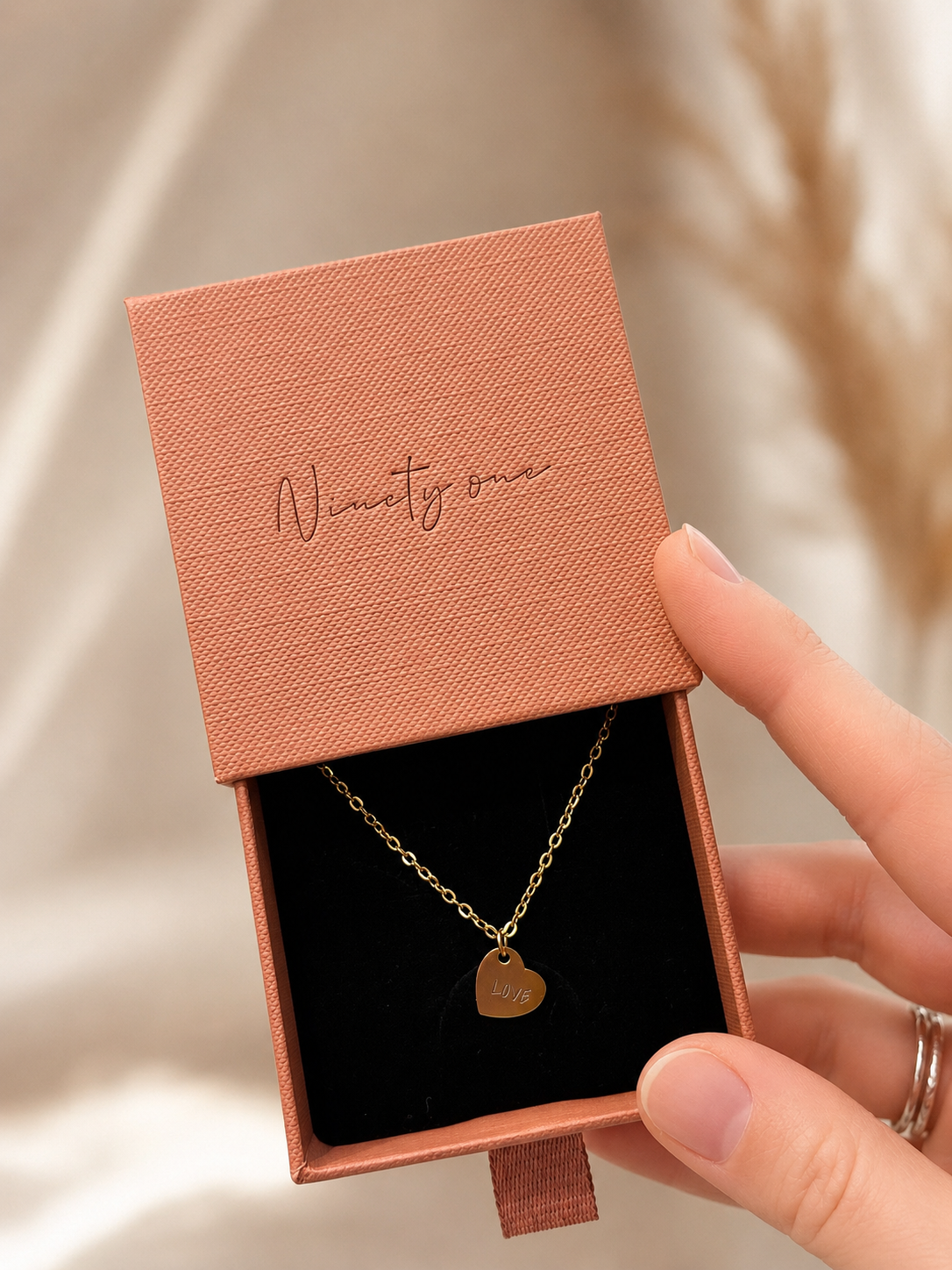 Everyday Gold Plated Small Heart Charm Necklace - FREE ENGRAVING