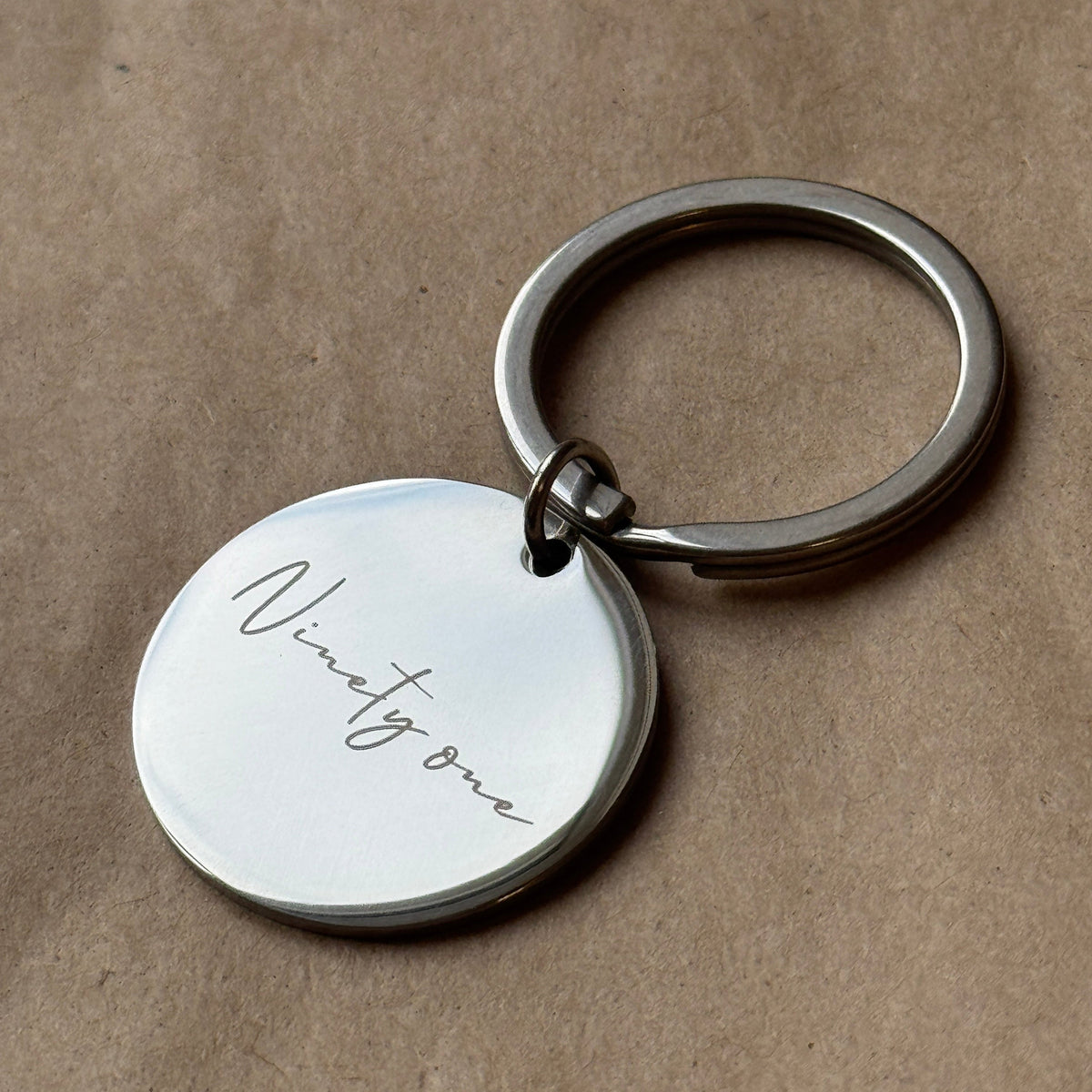 Everyday Personalised Engraved Circle Key Ring - INCLUDES ENGRAVING