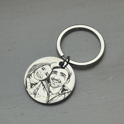 Everyday Personalised Engraved Circle Key Ring - INCLUDES ENGRAVING