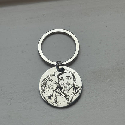 Everyday Personalised Engraved Circle Key Ring - INCLUDES ENGRAVING