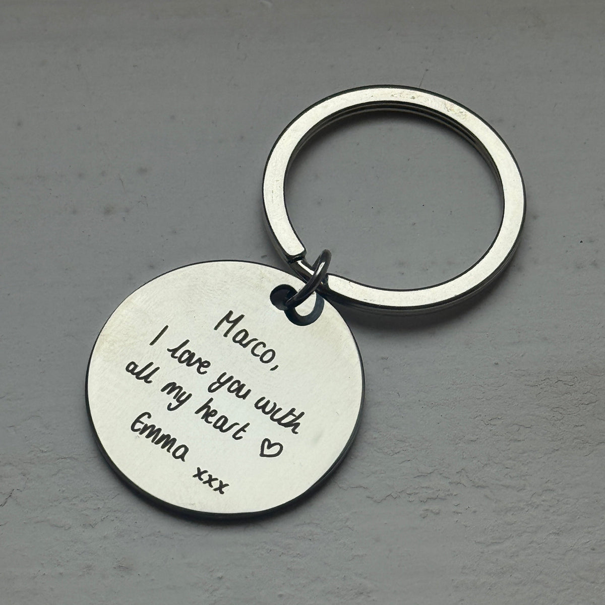 Everyday Personalised Engraved Circle Key Ring - INCLUDES ENGRAVING