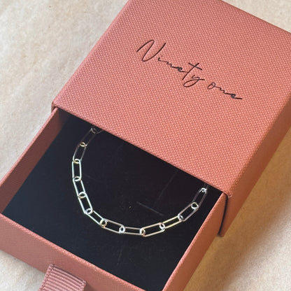 Signature Sterling Silver Paperclip Chain Bracelet