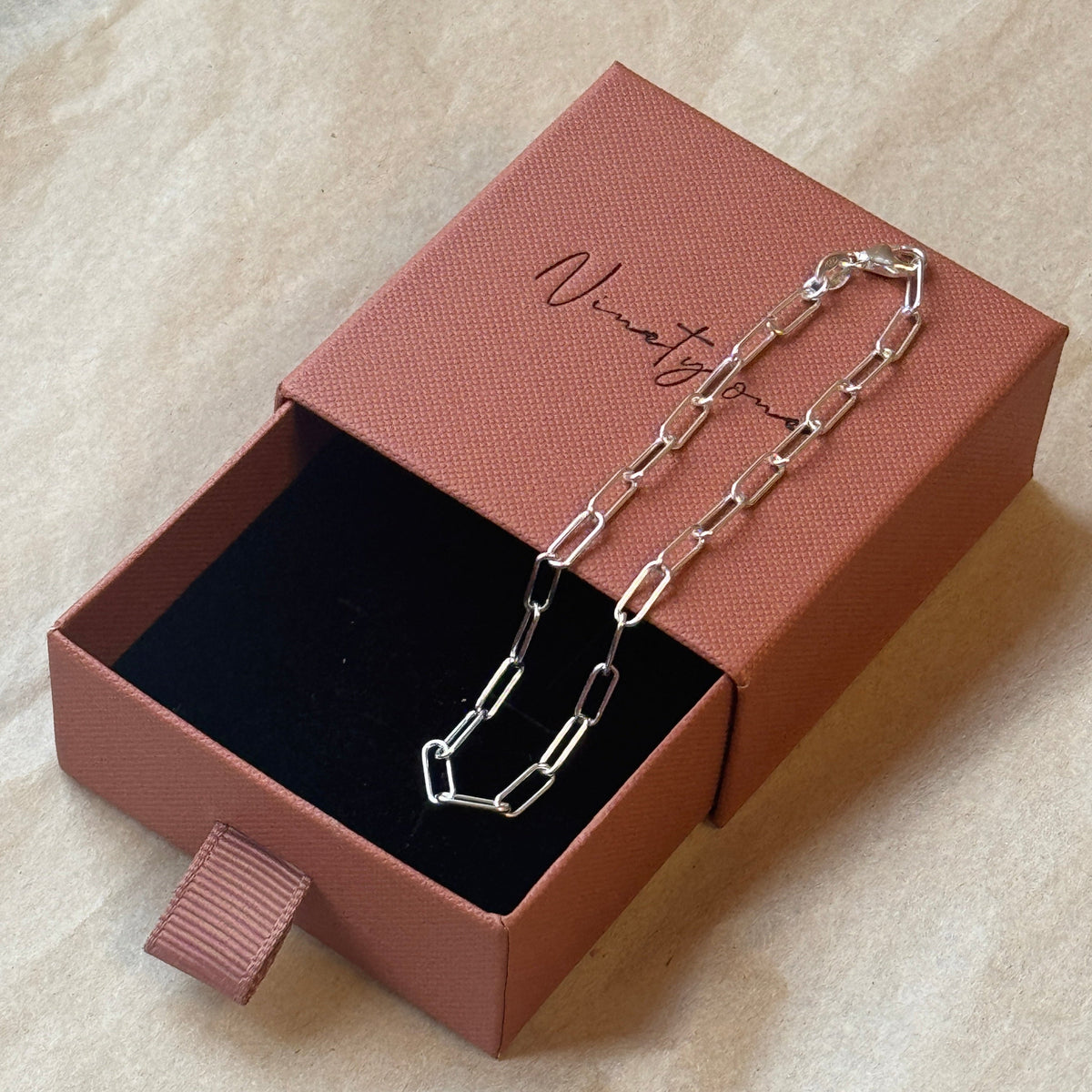 Signature Sterling Silver Paperclip Chain Bracelet