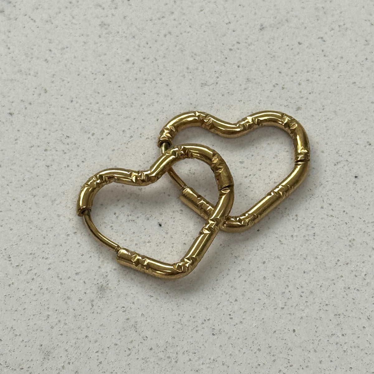 Everyday Gold Plated Heart Shaped Hoop Earrings