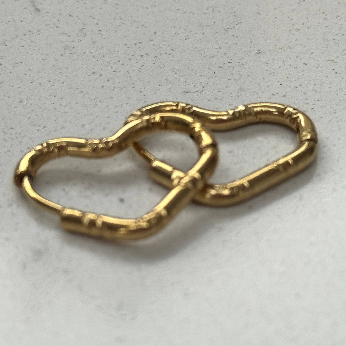 Everyday Gold Plated Heart Shaped Hoop Earrings
