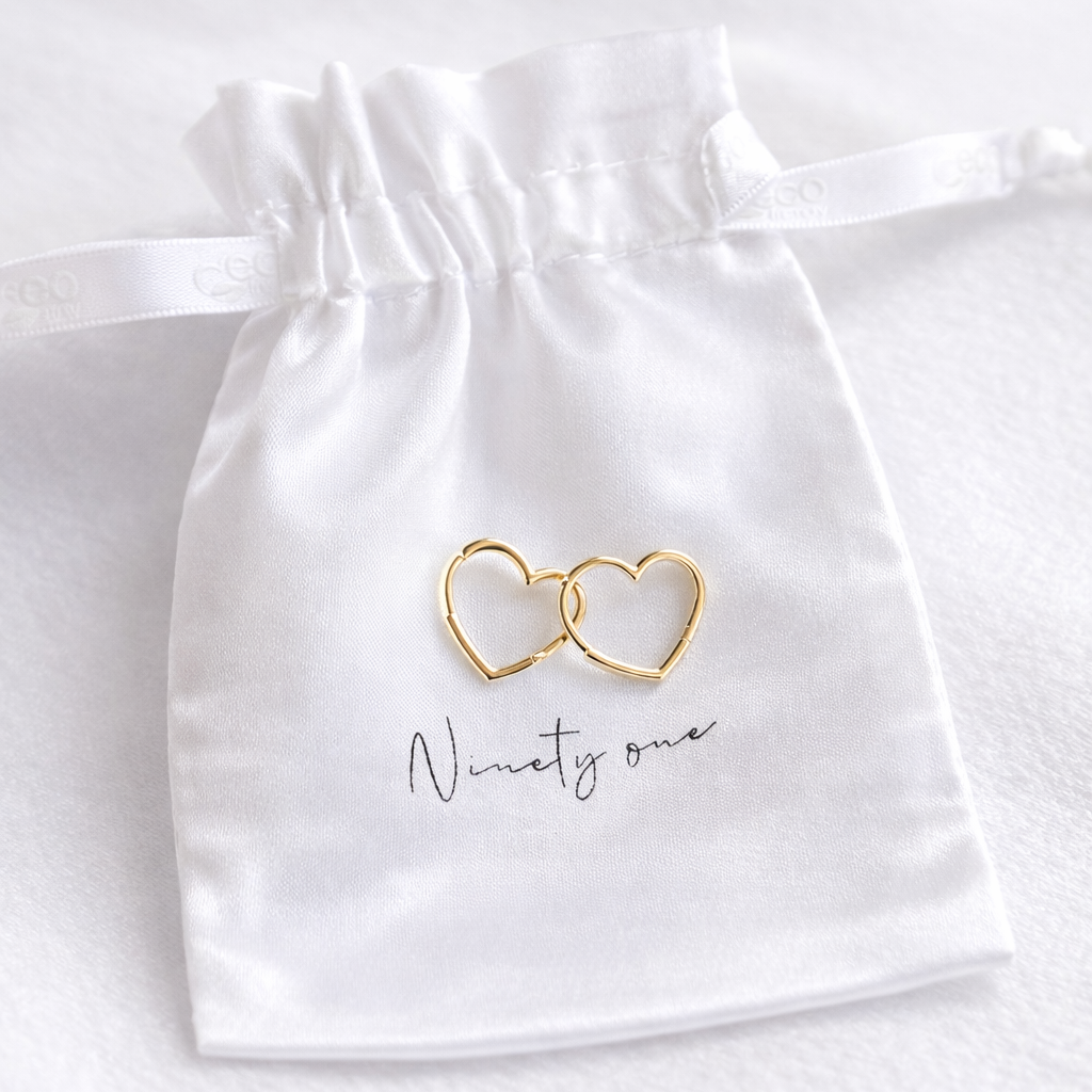 Luxe Gold Heart Shaped Hoop Earrings