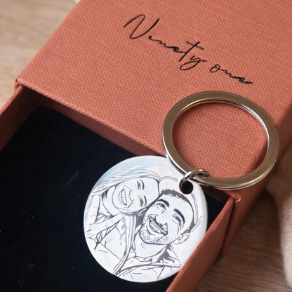 Everyday Personalised Engraved Circle Key Ring - INCLUDES ENGRAVING