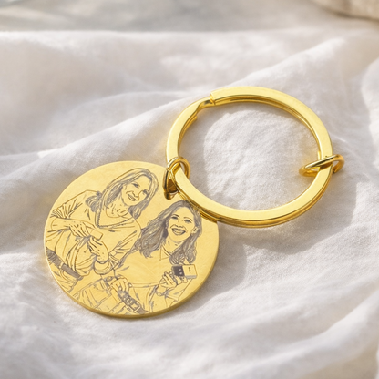 Everyday Personalised Engraved Circle Key Ring - INCLUDES ENGRAVING