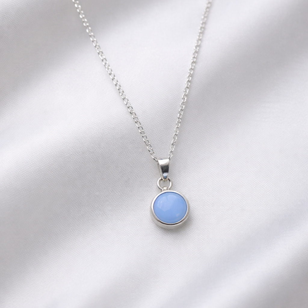 Signature Silver Pendant Drop Necklace
