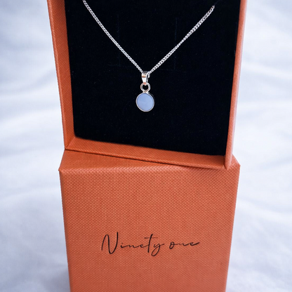 Signature Silver Pendant Drop Necklace
