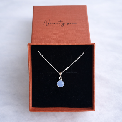 Signature Silver Pendant Drop Necklace