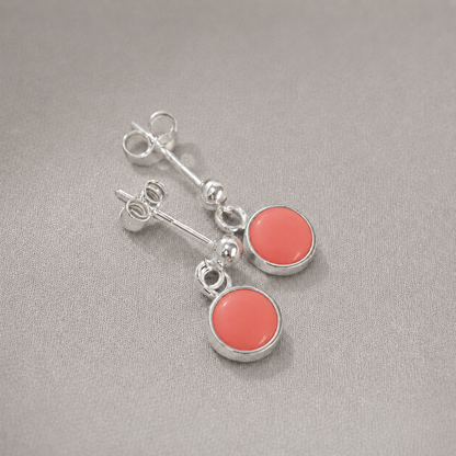 Signature Silver Stud Drop Earrings